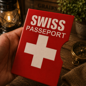 Étui pour passeport suisse personnalisé