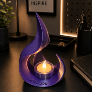 Porte-bougie moderne avec flamme LED